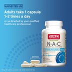 Jarrow Formulas N-A-C 500 mg, 60 Cápsulas Vegetales