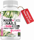 FORTE NATURALS Gominolas de Biotina 5000mcg para Cabello, Piel y Uñas - 60 unidades
