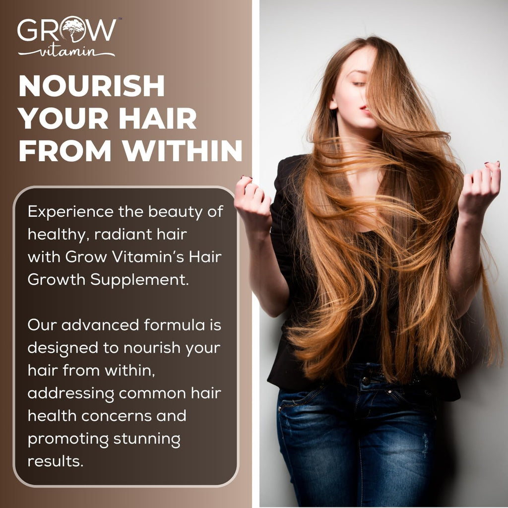 Grow Vitamin All in One Hair Formula - Fórmula Avanzada para Cabello, Piel y Uñas - 90 Cápsulas