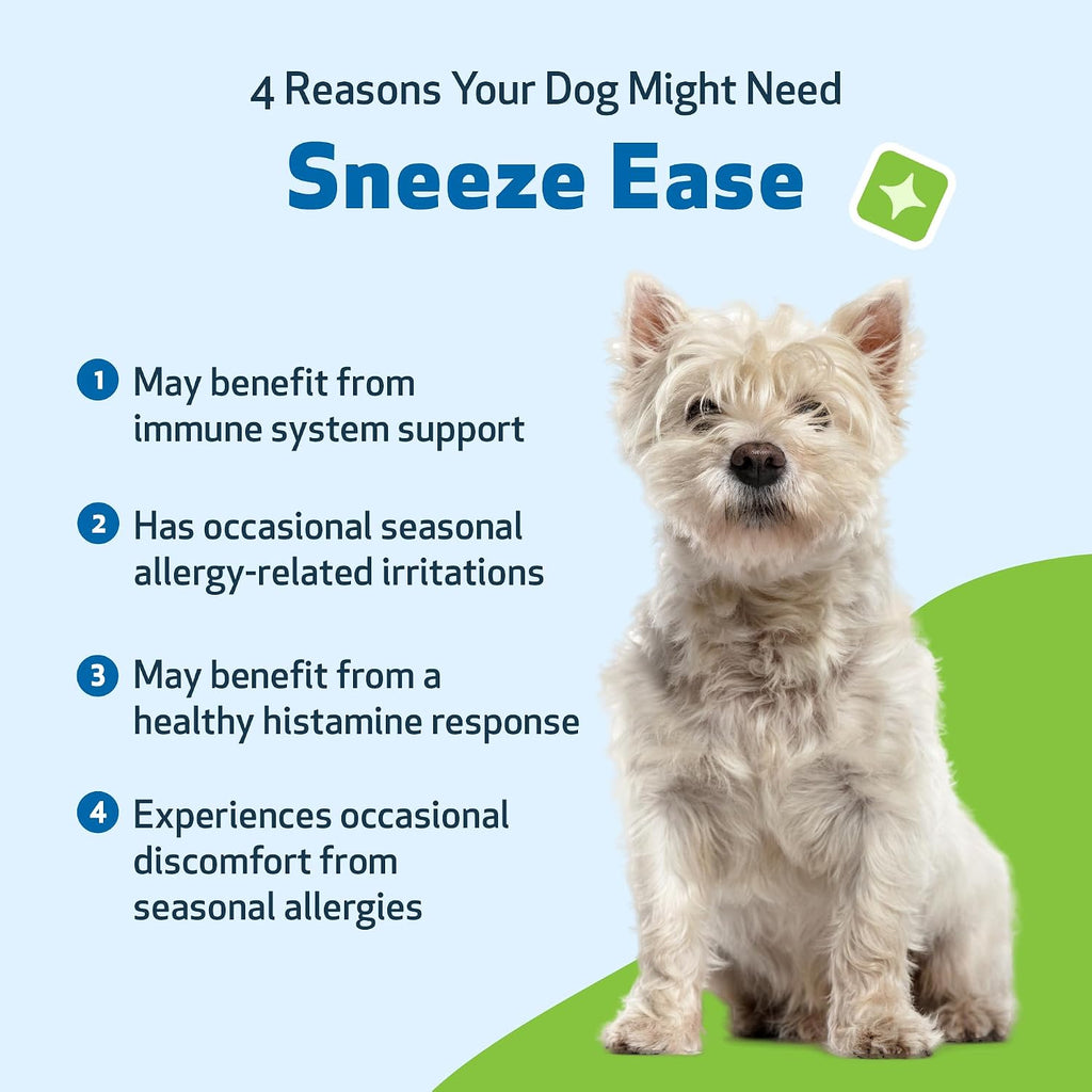 Pet Wellbeing Sneeze Ease for Dogs - Occasional Sneezing and Seasonal Allergy Relief - Vet-Formulated Herbal Supplement 2 oz (59 ml)