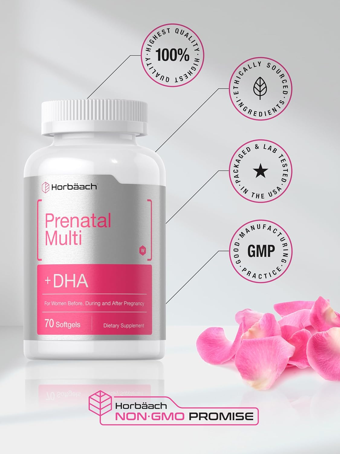 Horbäach Women's Prenatal Multivitamin with – Ácido fólico (folato): Fundamental para la división celular y el – Image 7
