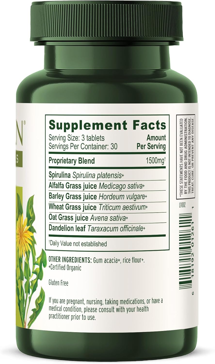 Banyan Botanicals Organic Everyday Greens – Organic Superfood Concentrated Tablets – 90 tablets