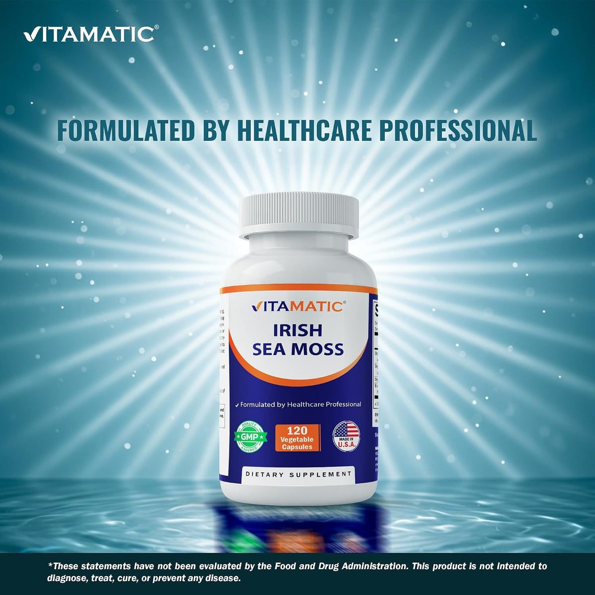 Vitamatic Irish Sea Moss – 120 Cápsulas Vegetarianas con Bladderwrack y Burdock Root – Image 6