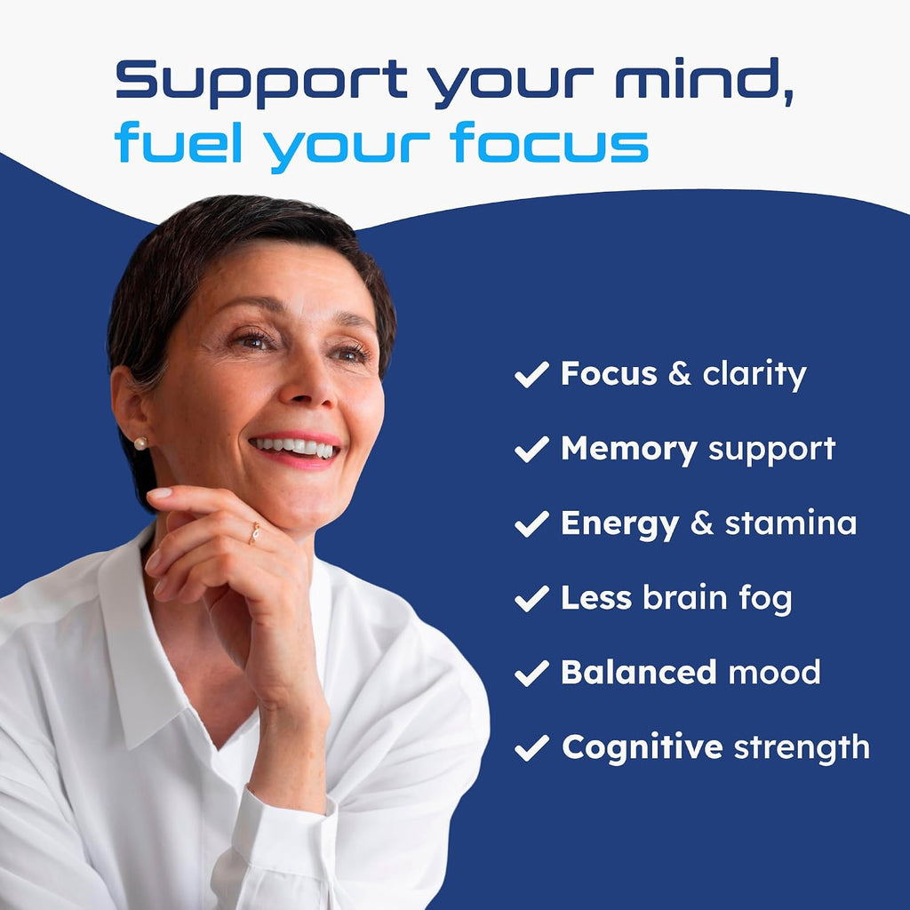 Neurella 2.0 Nootropic Brain Supplement – Suplemento Cognitivo para Adultos con NAC, Ashwagandha y Vitamina B12, 120 Cápsulas Veganas