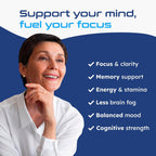 Neurella 2.0 Nootropic Brain Supplement – Suplemento Cognitivo para Adultos con NAC, Ashwagandha y Vitamina B12, 120 Cápsulas Veganas