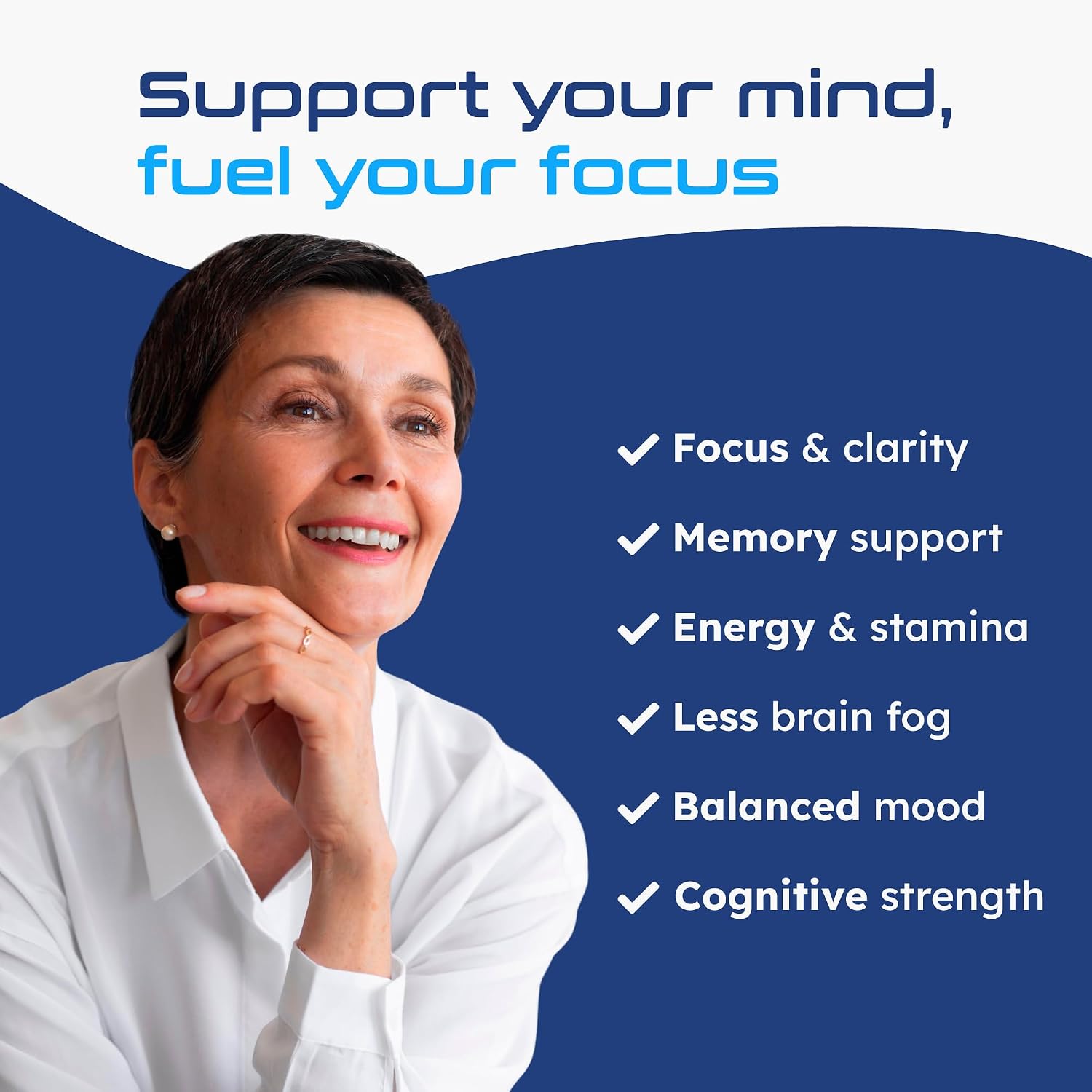 Neurella 2.0 Nootropic Brain Supplement – Suplemento Cognitivo para Adultos con NAC, Ashwagandha y Vitamina B12, 120 Cápsulas Veganas