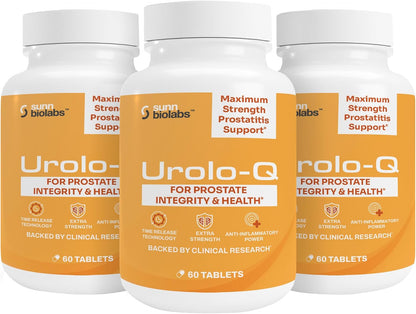 Urolo-Q Extra-Strength Prostate Support - Fórmula de Liberación Prolongada con Extracto de Polen - 60 Comprimidos – Image 1
