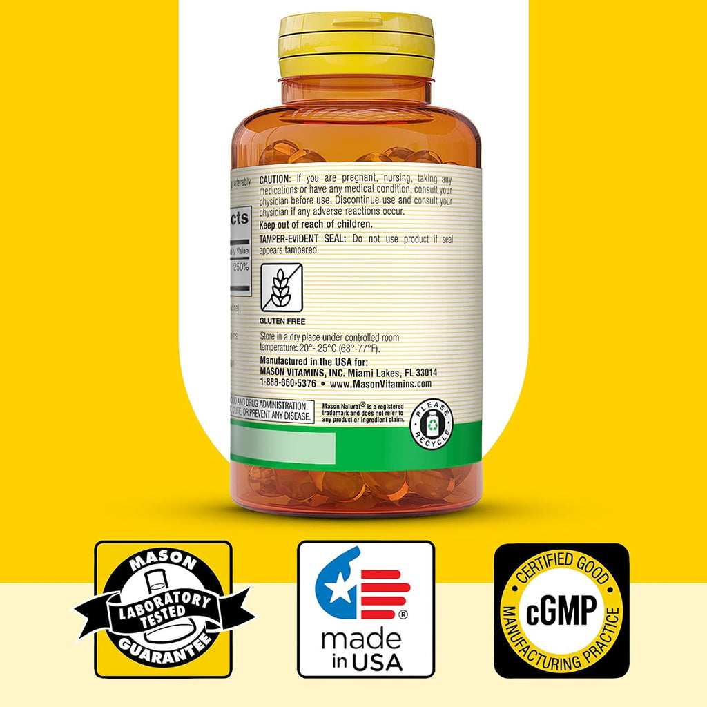 Mason Natural Vitamina D3 2.000 UI Ultra Potente, 300 Cápsulas Blandas