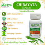 Chirayata Forte - Extracto de Swertia Chirata (Kiratatikta) 500 mg - 60 Cápsulas Vegetarianas