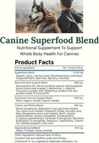 Canine Superfood Boost – Complemento alimenticio para perros, todas las etapas vitales, 30 raciones, sabor a carne