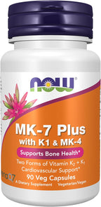 NOW Foods MK-7 Plus con K1 y MK-4 - 90 Cápsulas Veganas
