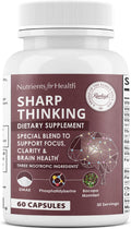 Rawleigh Sharp Thinking - 60 Cápsulas, Suplemento para el Cerebro con Nootrópicos, DMAE, Fosfatidilserina y Vitaminas