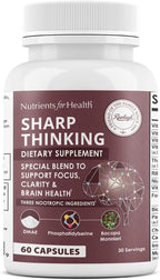 Rawleigh Sharp Thinking - 60 Cápsulas, Suplemento para el Cerebro con Nootrópicos, DMAE, Fosfatidilserina y Vitaminas