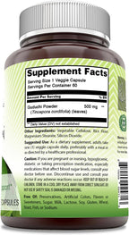 Amazing India Guduchi 500 mg - Suplemento de Tinospora Cordifolia (60 Cápsulas)