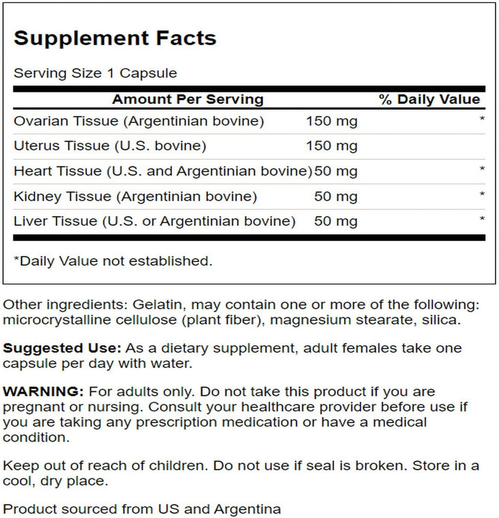 Swanson Multi-Glandular for Women - 60 Cápsulas