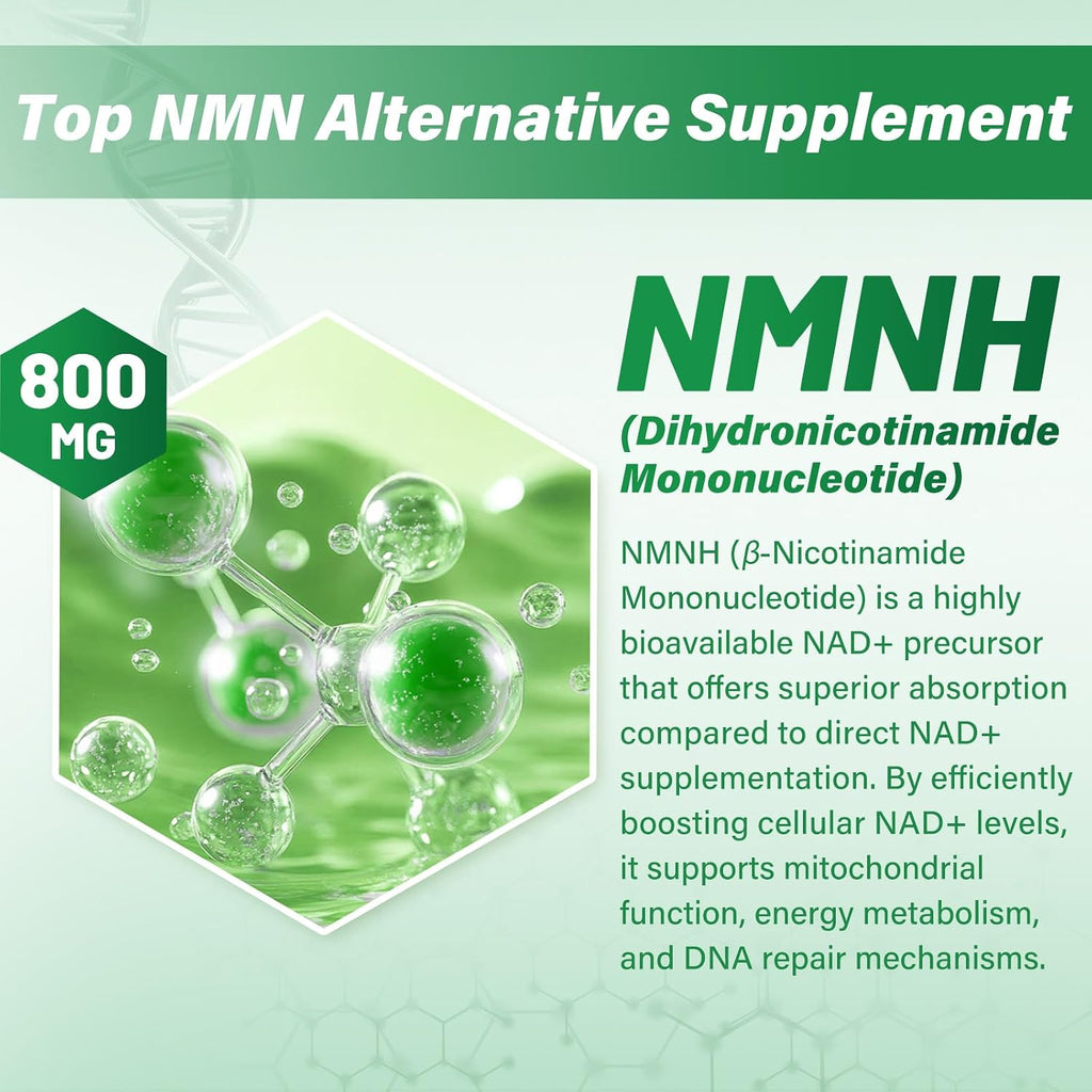 Suplemento NMNH Puro 120 Cápsulas - 800mg de NMNH de Alta Pureza