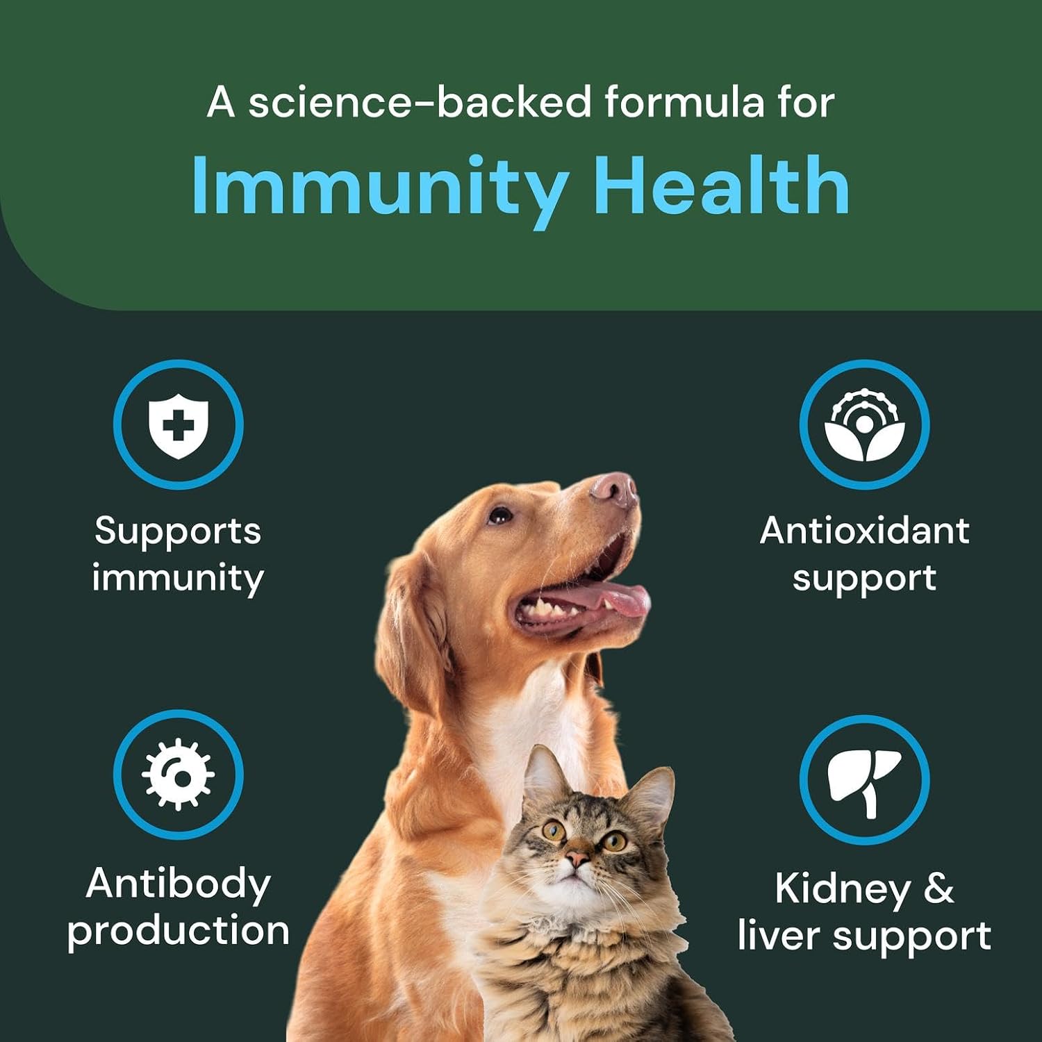 VETRISCIENCE Masticables de Apoyo Inmunológico DMG para Perros y Gatos - Sabor Pollo - 50 Unidades