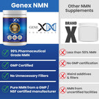 Genex Formulas - NMN Puro en Polvo 100g - Disolución Instantánea