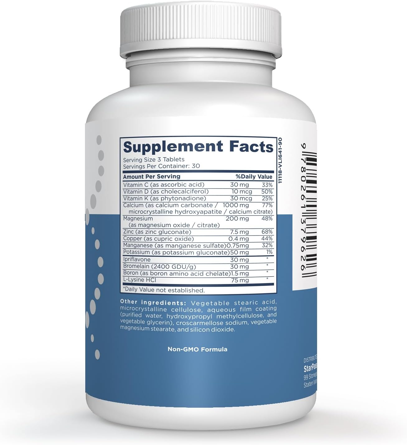 Bone MD Osteo Strength - Suplemento óseo para hombres y mujeres, 90 comprimidos