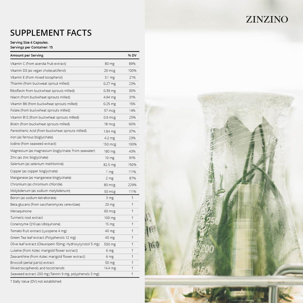 Zinzino Xtend+ - Complemento Multivitamínico e Inmune - 60 Cápsulas