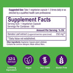 Paradise Herbs, Banaba Leaf, 12:1 Concentrated Extract, 250 mg, 180 Cápsulas