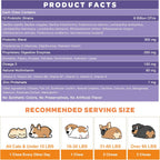 NATURE TARGET Probióticos para Perros, 6B UFC, Liofilizados, con Prebióticos y Enzimas, Omega 3, 120 Masticables