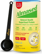 Almased Proteína en Polvo Vainilla - Bebida Sustitutiva de Comida Sin Gluten - Bajo Índice Glucémico - 17.6 oz (Paquete de 3)