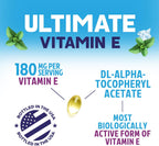 Vitamina E (DL-alfa-tocoferol) 180 mg por dosis - Cápsulas blandas - Apoyo antioxidante para piel, corazón e inmunidad - 120 cápsulas