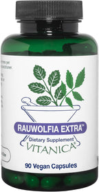 Vitanica Rauwolfia Extra, Suplemento de Apoyo Cardiovascular, Vegano, 90 Cápsulas
