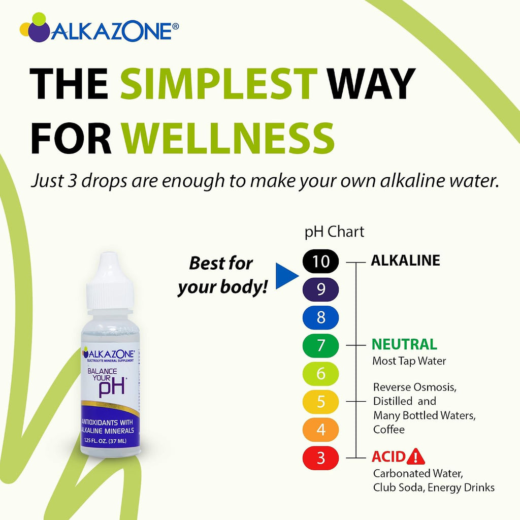 ALKAZONE Balance Your pH - Booster Mineral Alcalino y Antioxidante (2 Paquetes)
