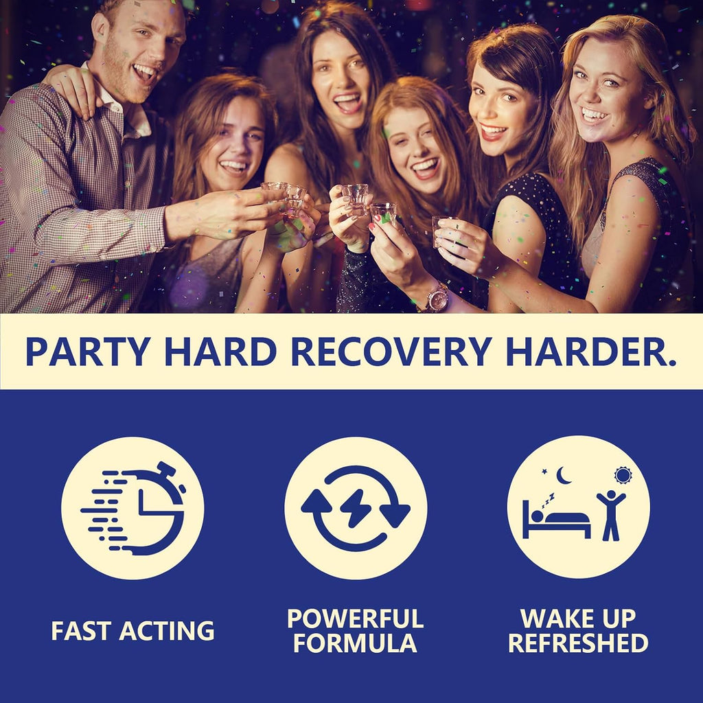 Party Recovery Patches 20 Pack, Natural Ingredients for Quick Recovery, Individually Wrapped, Skin-Friendly & Waterproof - Enhanced Morning Formula, Wake Up Refreshed and Energized