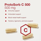 PROTOCOL FOR LIFE BALANCE Protosorb C 500 - Vitamina C altamente absorbible - con Ácido Alfa-Lipoico - 100 Cápsulas Vegetales