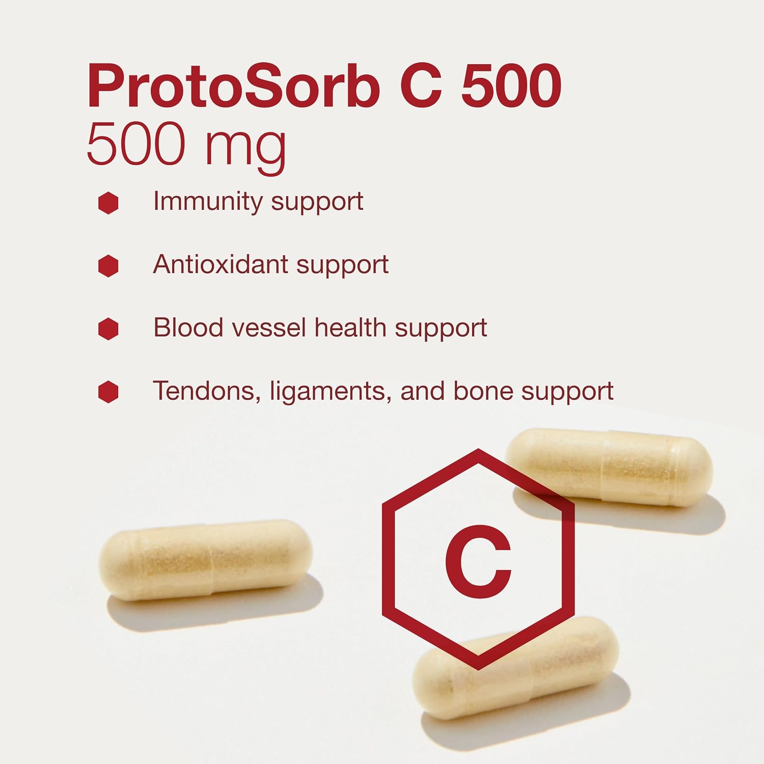 PROTOCOL FOR LIFE BALANCE Protosorb C 500 - Vitamina C altamente absorbible - con Ácido Alfa-Lipoico - 100 Cápsulas Vegetales