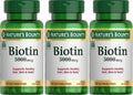 Nature's Bounty Biotina 5000 mcg Cápsulas Blandas Líquidas 72 uds (Pack de 3)