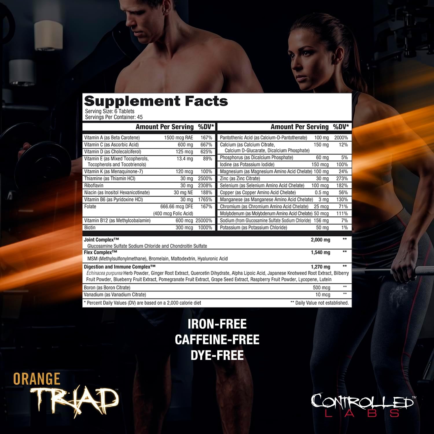 Orange Triad Multivitamínico para Hombres y Mujeres – 270 Comprimidos