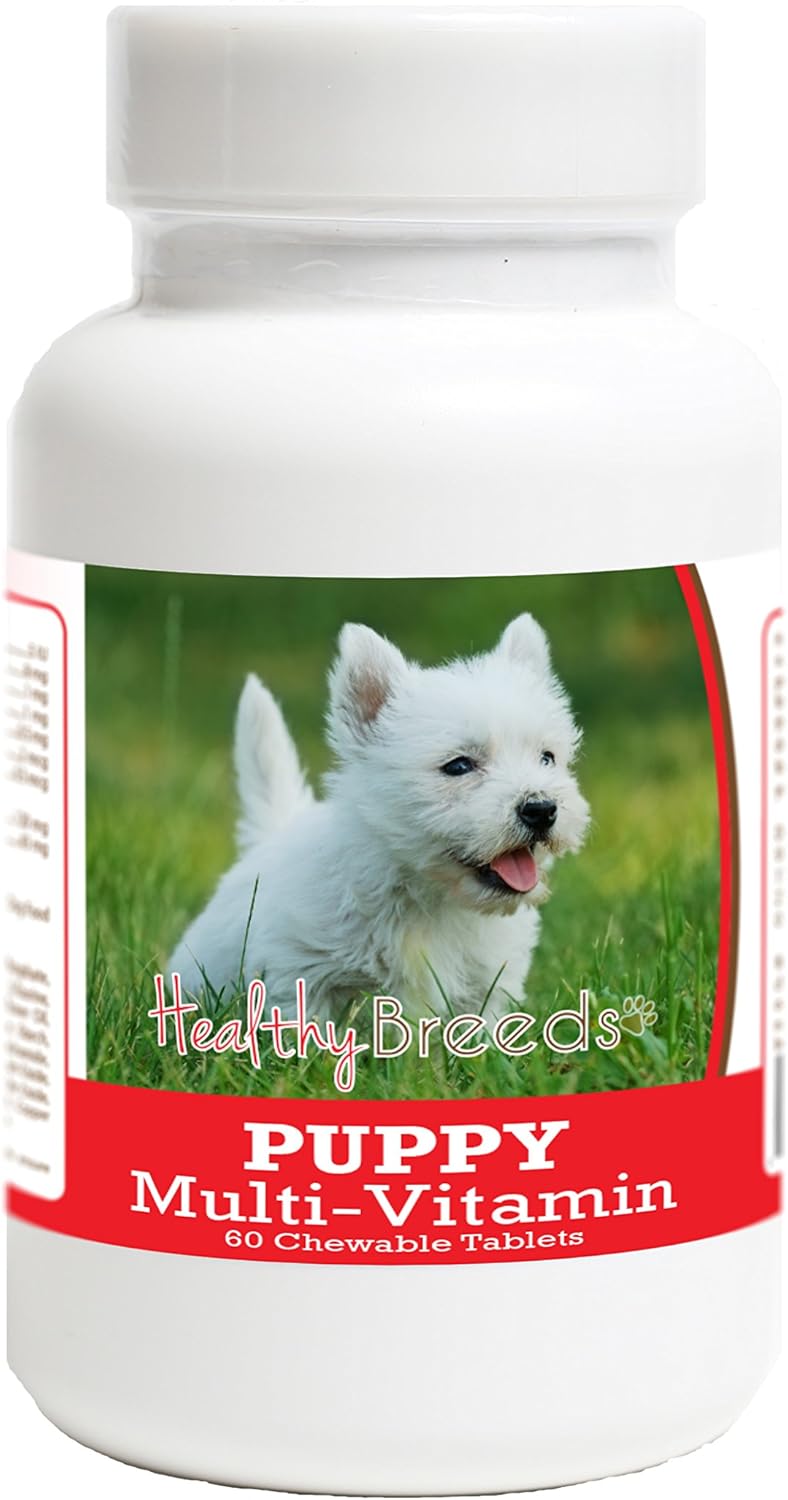 Healthy Breeds West Highland White Terrier Comprimidos Multivitamínicos para Cachorros - 60 Comprimidos