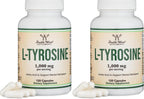 L-Tirosina 1.000 mg por dosis, 120 Cápsulas Vegetales (L-Tyrosine para Memoria, Atención y Enfoque) Aminoácido, Vegano, No-GMO por Double Wood