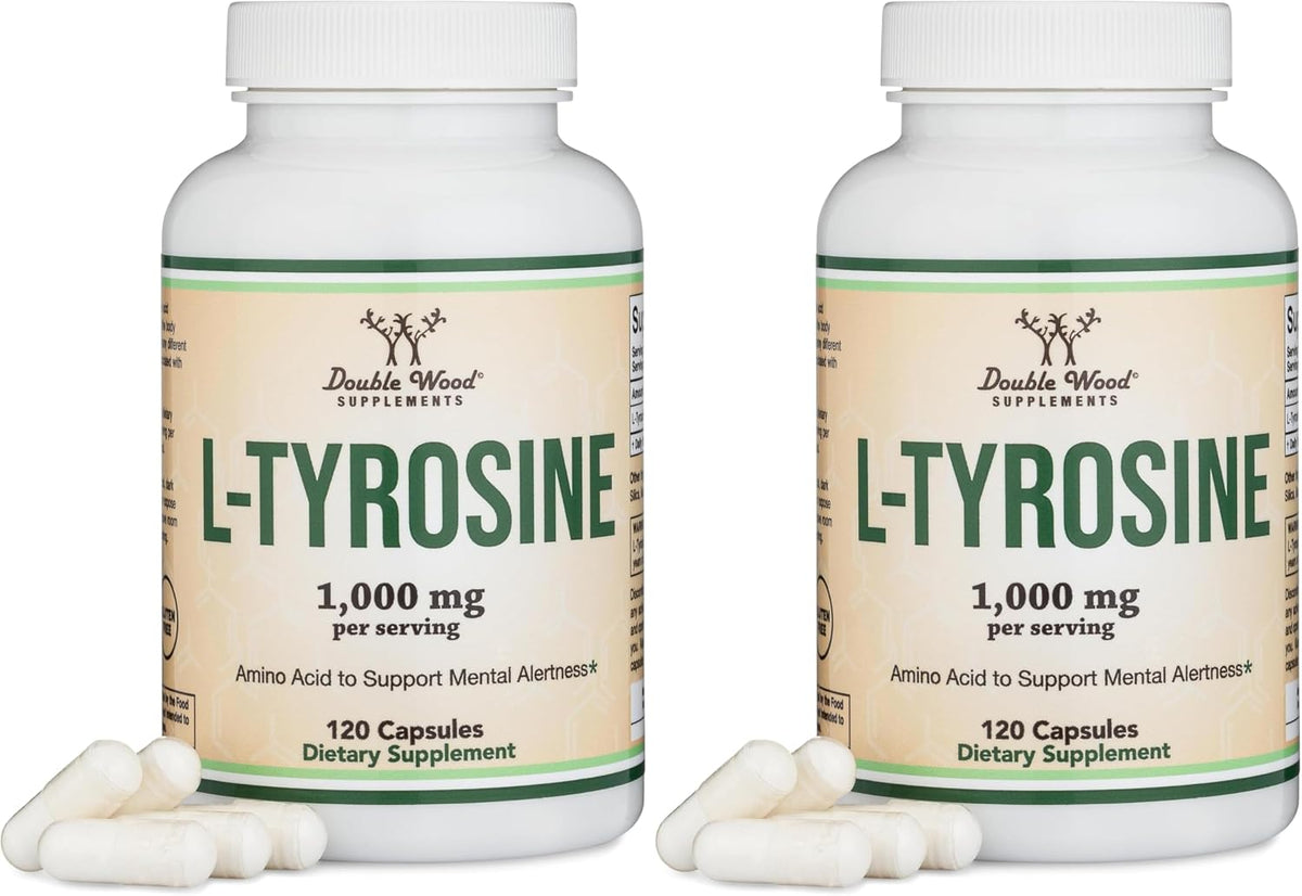L-Tirosina 1.000 mg por dosis, 120 Cápsulas Vegetales (L-Tyrosine para Memoria, Atención y Enfoque) Aminoácido, Vegano, – Image 6