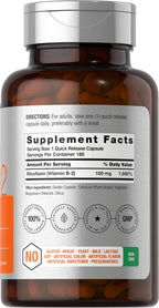 Horbäach Vitamina B2 100mg | 180 Cápsulas | Suplemento de Riboflavina