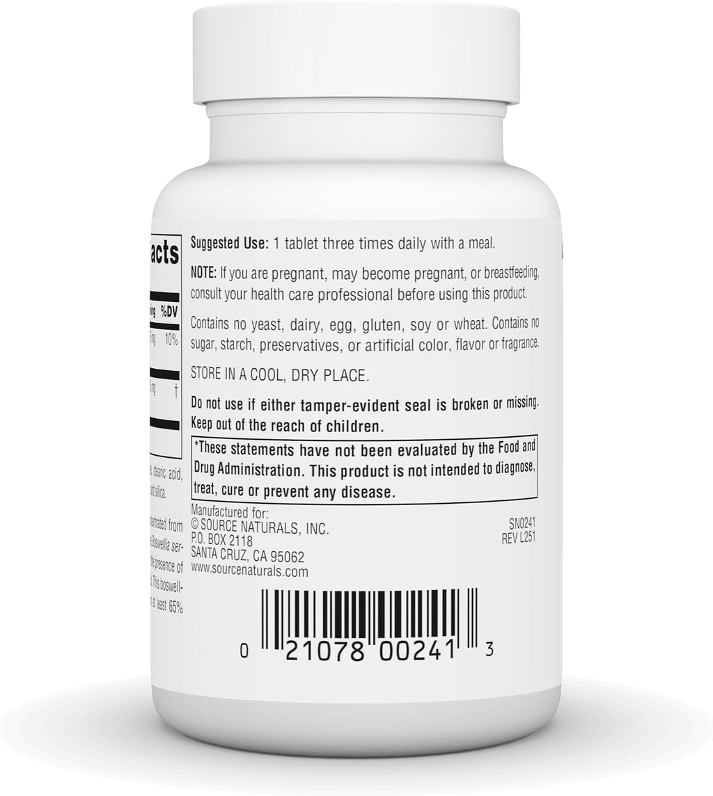 Source Naturals Boswellia Extract, 50 Tablets