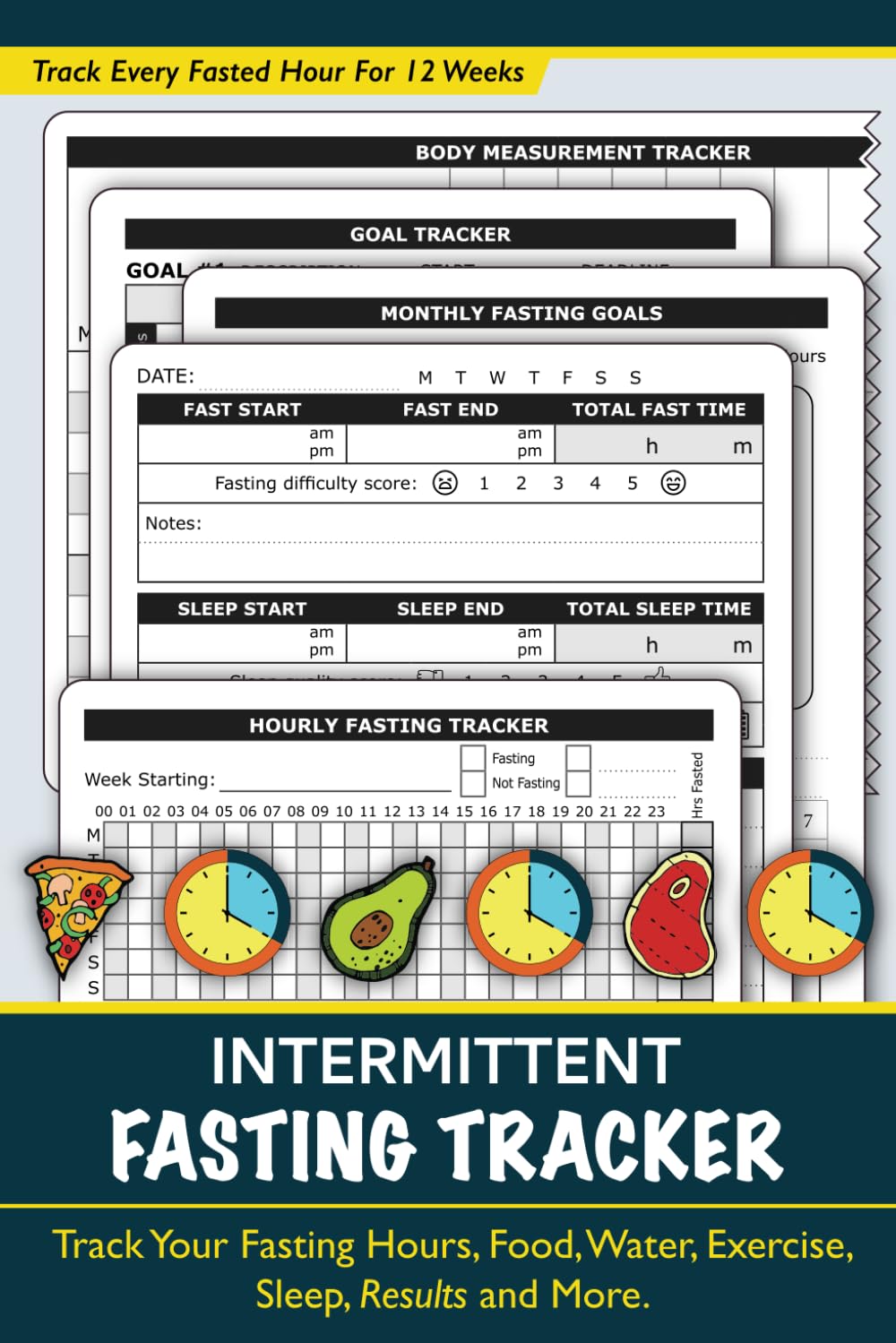 Intermittent Fasting Tracker: Diario de Ayuno Intermitente de 12 Semanas