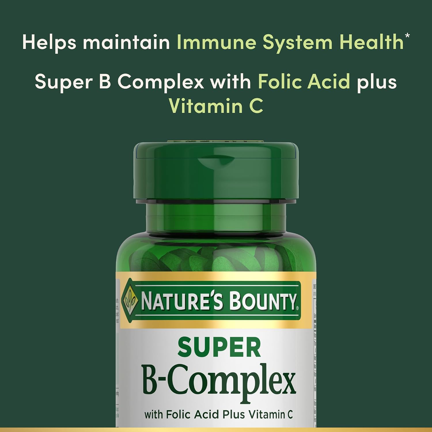 Nature's Bounty Super B Complex: B Complex with Vitamin C and Folic Acid, 150 Tablets