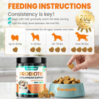 Probióticos para Perros Carmelie - Masticables con Enzimas Digestivas y Prebióticos (Pollo, 200 uds)