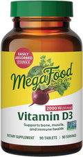 MegaFood Vitamina D3 2000 IU (50 mcg) - 90 Comprimidos