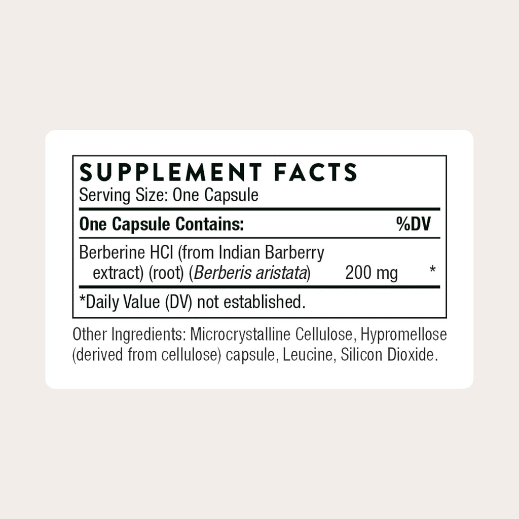 THORNE Berberine 200 mg - 60 Capsules - Cardiovascular, Immune, and Intestinal Support