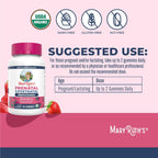 MaryRuth's Organics Vitaminas Prenatales Orgánicas - Gominolas con Metilfolato 800 mcg, Yodo, Vegano - 30 Servicios