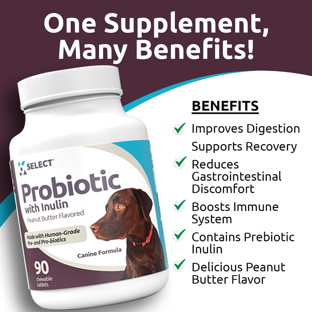 K9 Select Probióticos para Perros con Inulina – 90 Comprimidos