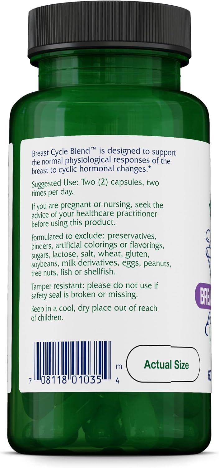 Vitanica Breast Cycle Blend - Suplemento para el Ciclo Femenino - 60 Cápsulas