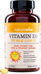 NatureWise Vitamina D3 1000 UI (25 mcg) - 360 Cápsulas Blandas