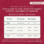 Breathe EZ Suplemento Herbario para Perros y Gatos, 59 ml - Apoya una Respiración Clara y Saludable